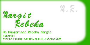 margit rebeka business card